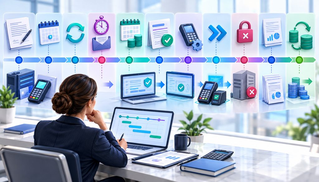 Merchant processor switch timing and contract renewal timeline